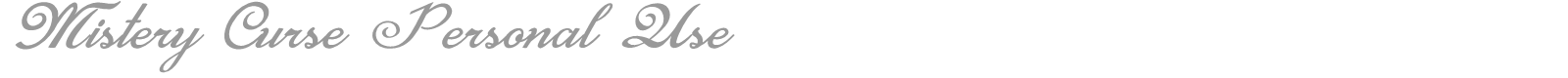 Mistery Curse font preview